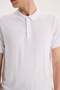 White Slim Fit Patterned Knitwear Polo Neck T-Shirt - 3