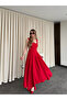 Red Bowknot Princess Model Dress - 3333