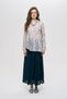 Women's Pastel Floral Patterned Transparent Shirt - 3