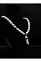 White Howlite Stone Natural Stone Necklace Unisex - 3