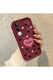 Vivo Y29 Compatible Shockproof Simple Claret Red Silicone Phone Case Heart Pattern - 3