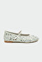 Brest Silver Women's Flat Buckle Ballerinas with Sequin Detail
