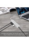 محول من النوع C إلى 3 منافذ USB 3.0 + RJ45 Gb - 6