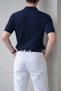 Men's Buttoned Ribbed Knitwear Polo T-Shirt Slim Fit - 3