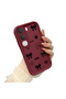 Vivo Y31 5g Compatible Shockproof Simple Claret Red Silicone Phone Case Bow Tie Pattern - 2