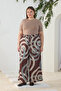 Brown Patterned Pants - 2