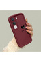 Vivo Y31 5g Compatible Shockproof Simple Claret Red Silicone Phone Case Heart Pattern - 3