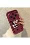 Shockproof Simple Claret Red Silicone Phone Case Mickey Pattern Compatible with Vivo X300 - 3