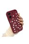 For Infinix Zero 30 5g Compatible Shockproof Simple Claret Red Silicone Phone Case Cover Flower Pattern - 2