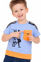 Boy's Reputable Text Patterned Pocket T-Shirt with Text Pattern on the Shoulders in Light Blue Color - 4