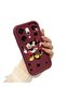 Oppo Reno 14 Pro 5g Compatible Shockproof Simple Claret Red Silicone Phone Case Mickey Pattern - 2
