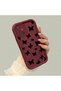 Samsung Galaxy A51 Compatible Shockproof Simple Claret Red Silicone Phone Case Butterfly Pattern - 3