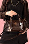 2-Piece Shiny Patent Leather Star Charm Detailed Hand and Shoulder Strap Bag - 2