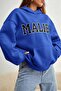 Unisex Large Size Malibu Printed Oversize Sweatshirt - 3