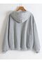 Zippered Hooded Oversize Sweatshirt - 2