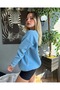 Women's Plus Size Anesthesia Printed Oversize Crew Neck Sweatshirt - 3