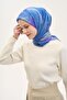 وشاح أوليندا من مزيج الحرير بنمط تجريدي أزرق ليلكي 90x90 - 2