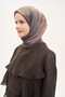 وشاح أوليندا من مزيج الحرير بنمط تجريدي بلون الموكا موس 90x90 - 3