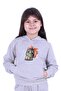 Girls' Cat Printed Hooded Sweatshirt - 2