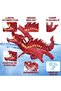 Red Water Dragon with Remote Control, Splash Function, Lights, Battery, Pool Toy - 2