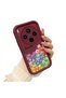 Vivo X300 Compatible Shockproof Simple Claret Red Silicone Phone Case Smile Pattern - 2