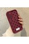 Samsung Galaxy A31 Compatible Shockproof Simple Claret Red Silicone Phone Case Bow Pattern - 3