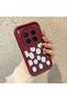 Vivo X300 Pro Compatible Shockproof Simple Claret Red Silicone Phone Case Flower Pattern - 3