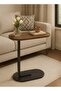 4-pieces Modern Coffee Table | C-shaped Side Table With Brown Color With Black Frame 60x29x39 Cm - 6