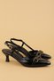 Women's Genuine Leather Thin Stiletto Heeled Evening Dress Shoes Brgl.5793 Black Patent Leather - 2