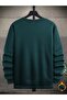 Printed Crew Neck Oversize Unisex Sweatshirt - 2