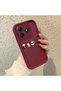 Realme Note 60 Compatible Shockproof Simple Claret Red Silicone Phone Case Panda Pattern - 3
