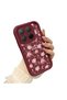 Mi 15t Pro Compatible Shockproof Simple Claret Red Silicone Phone Case Flower Pattern - 2