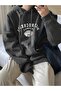 Unisex Large Size Printed Hooded Sweatshirt - 3