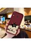 Samsung Galaxy A20 Compatible Shockproof Simple Claret Red Silicone Phone Case Cat Pattern
