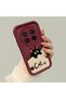 Vivo X200 Pro Compatible Shockproof Simple Claret Red Silicone Phone Case Cat Pattern - 3