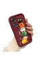 Oppo A60 Compatible Cat Pattern Shockproof Simple Claret Red Silicone Phone Case - 2
