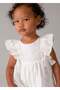 Summer Girl's Embroidered Dress - White - 2