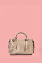 2-Piece Shiny Patent Leather Star Charm Detailed Hand and Shoulder Strap Bag - 7