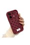 Redmi Note 13 Pro 5g Compatible Shockproof Simple Claret Red Silicone Phone Case Bow Pattern - 2