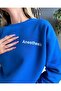 Women's Plus Size Anesthesia Printed Oversize Crew Neck Sweatshirt - 3