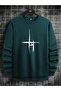 Printed Crew Neck Oversize Unisex Sweatshirt