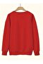 Heart Print Crew Neck Sweatshirt - 2