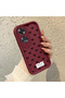 Oppo A60 Compatible Shockproof Simple Claret Red Silicone Phone Case Bow Pattern - 3