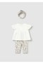 Summer Baby Girl Newborn Bandana Leggings Set - Beige