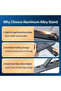 Adjustable Laptop Stand, Portable Aluminium Laptop Riser Laptop Holder for Desk, Foldable Stand - 8