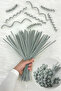 100 Pieces Light Gray Chenille 30cm, Fuzzy Plush Velvet Wire, Handicraft, Flower, Gift, Decoration, School, Event - 2