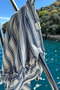 Navy Blue Striped - 100% Cotton - Helen Peştamal