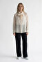 Standard Size Scarf Collar Tie Detail Linen Shirt - 4