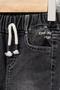 Baby Boy Elastic Waist Drawstring Pocket Comfortable Cut Jeans Trousers - 2