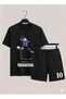 Maradona Diego Armando Printed 100% Cotton Crewneck Children's T-Shirt-Shorts Two-Piece Set